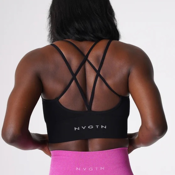 NVGTN Other - NWOT NVGTN flourish seamless sports bra in the color black